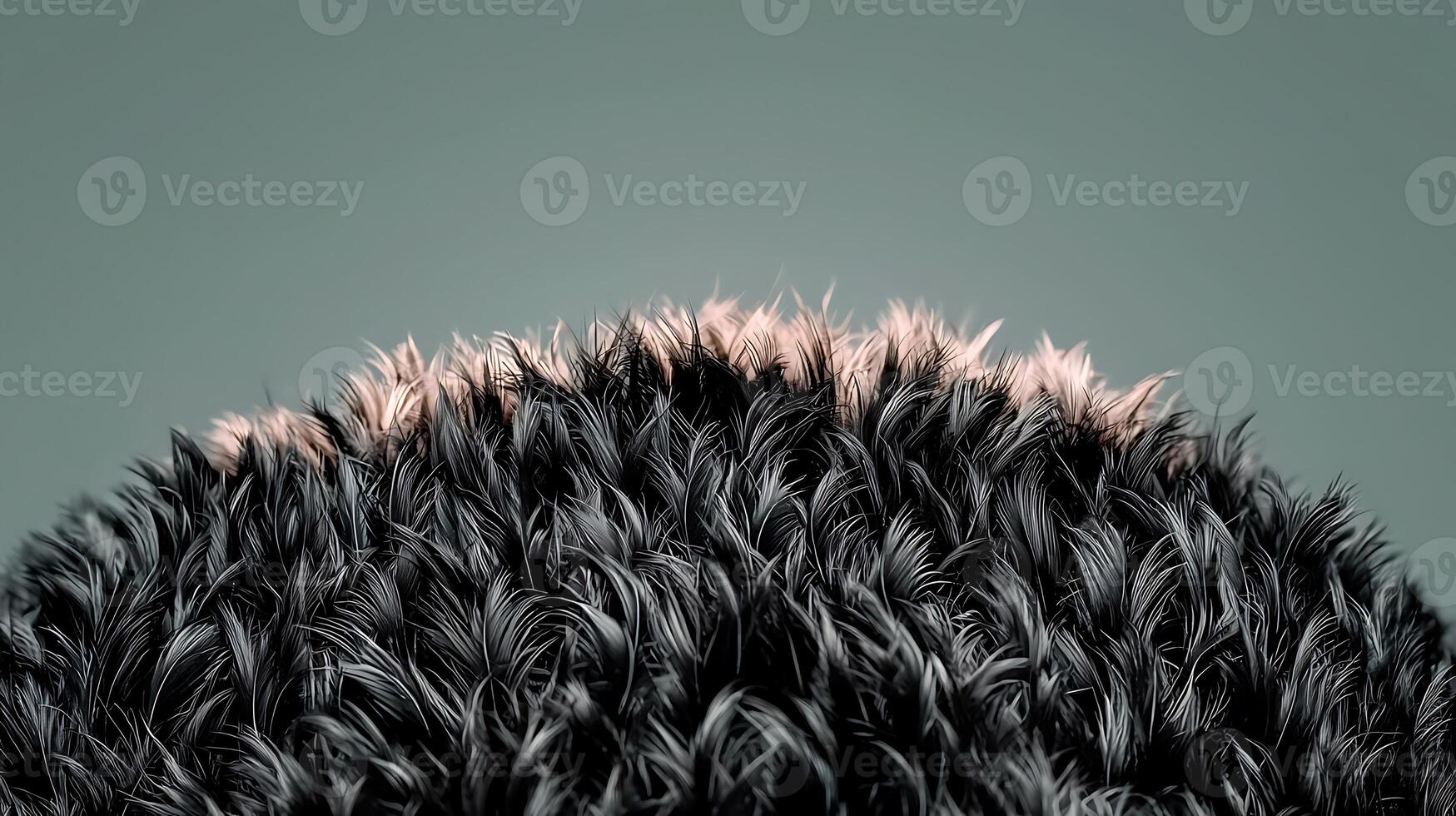 Close-up view of a textured, fluffy surface resembling fur against a soft gradient background photo