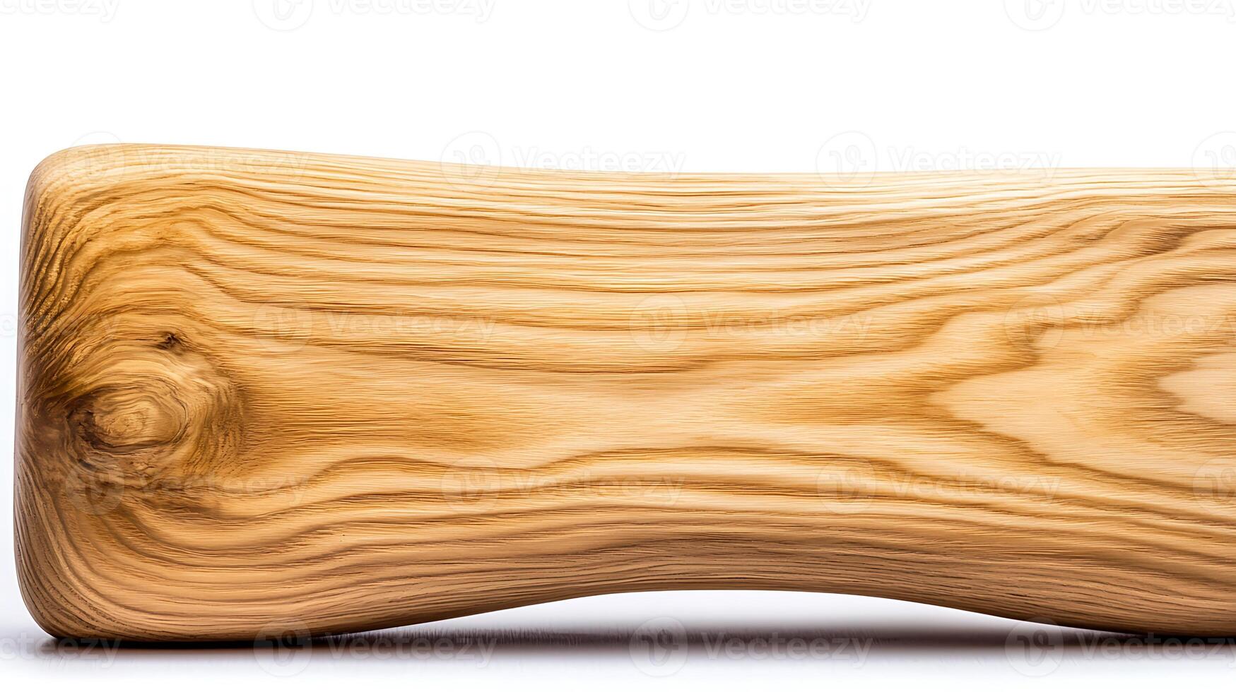 Close-up view of a polished wooden plank showcasing natural grain patterns and texture photo