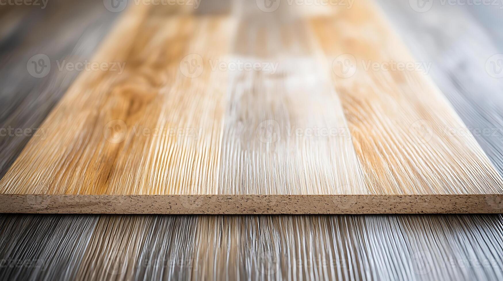 Closeup view of a smooth wooden surface showcasing natural grain patterns photo