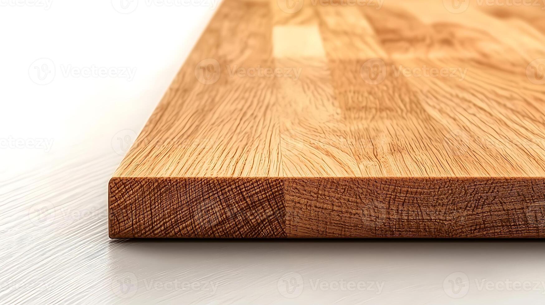 Close-up view of a polished wooden surface highlighting its texture and grain patterns photo