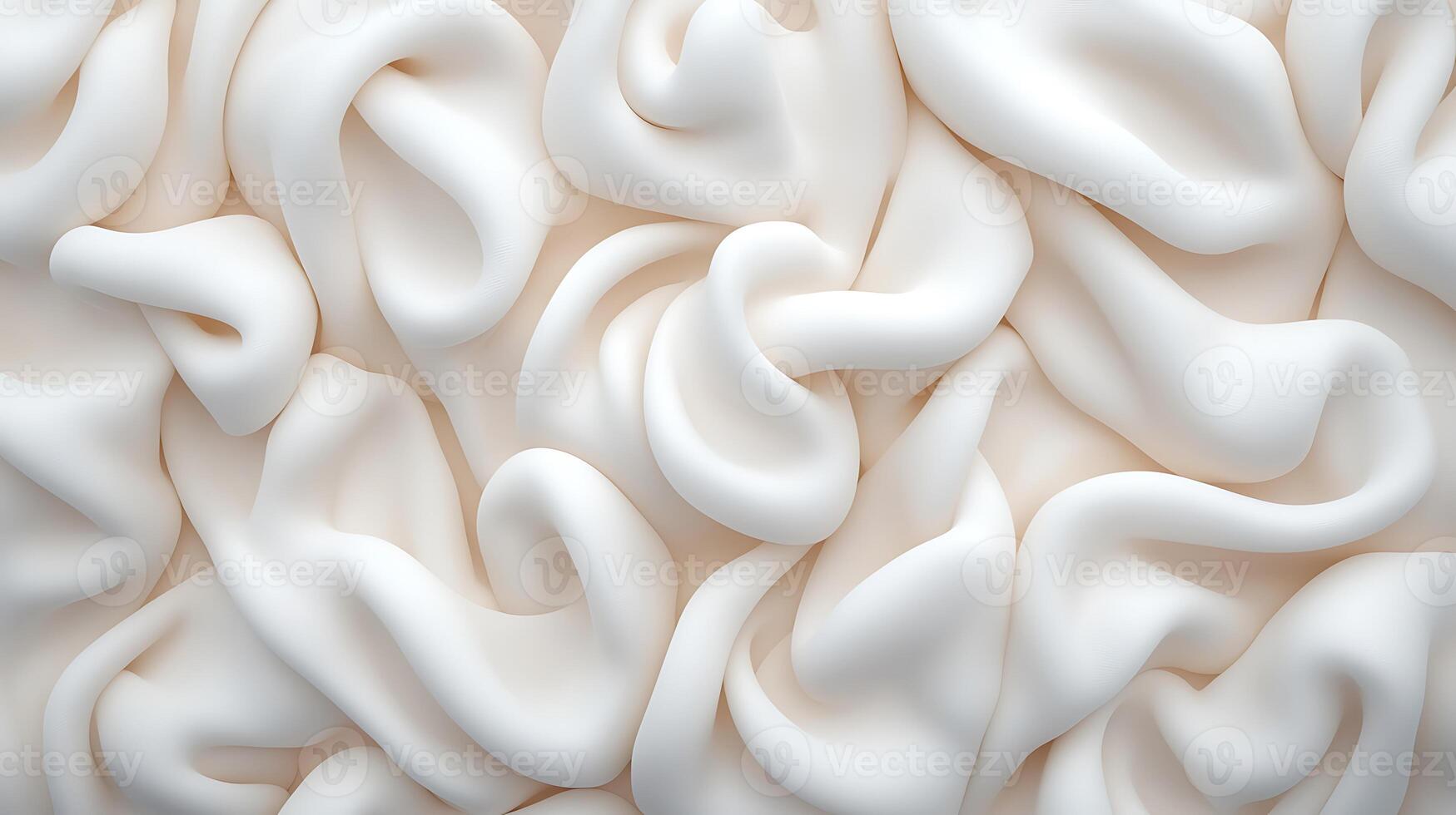 Abstract close-up of soft, white fabric folds creating a smooth, textured surface photo