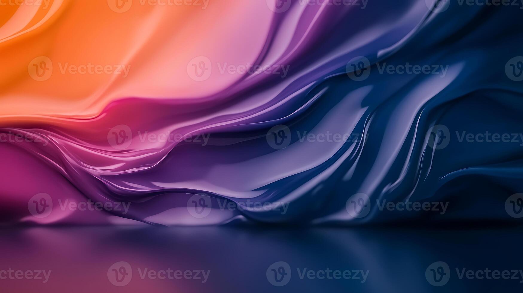 Vibrant abstract fabric waves in orange and purple hues, creating a dynamic visual flow photo