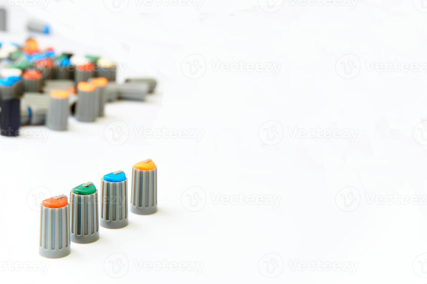 Music store.Buttons potentiometers for volume,frequencies of mixer photo