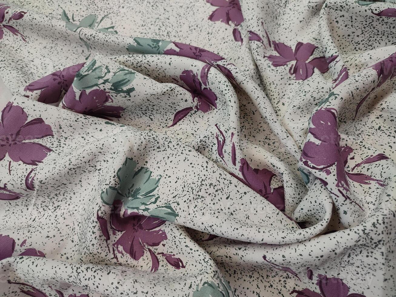Seamless floral fabric pattern motif and background with summer and autumn flower photo