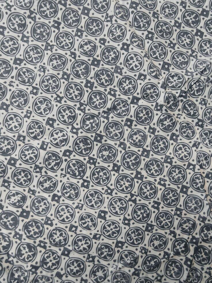 Close up of a black and white patterned photo