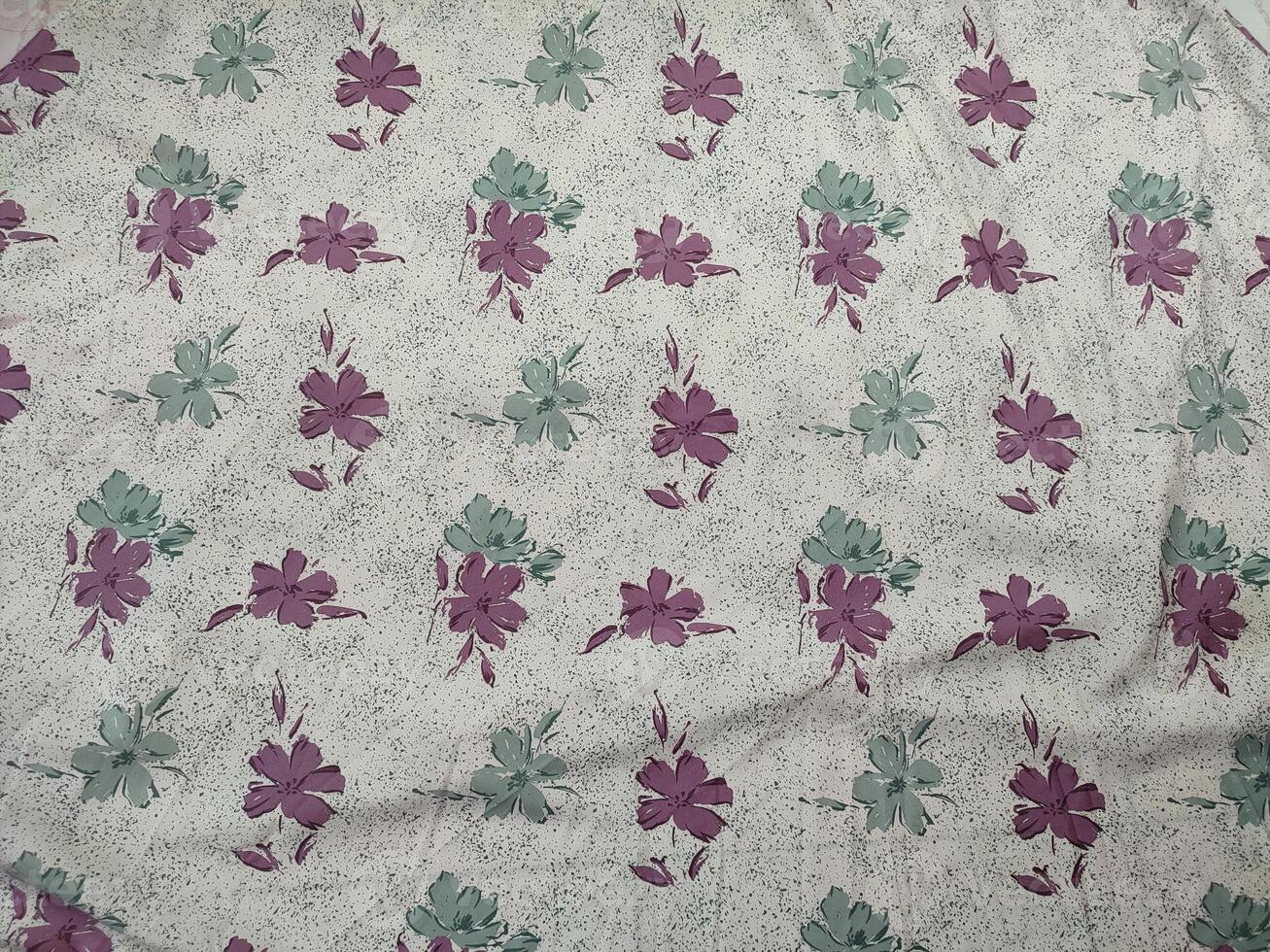 Seamless floral fabric pattern motifs and backgrounds with summer and autumn flowers photo