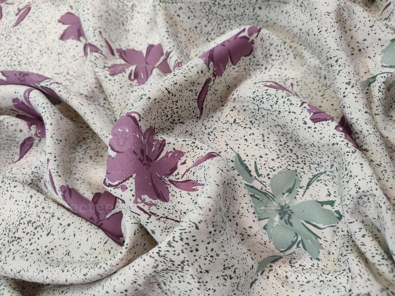 Seamless floral fabric patterns, motifs and background with summer and autumn flowers photo
