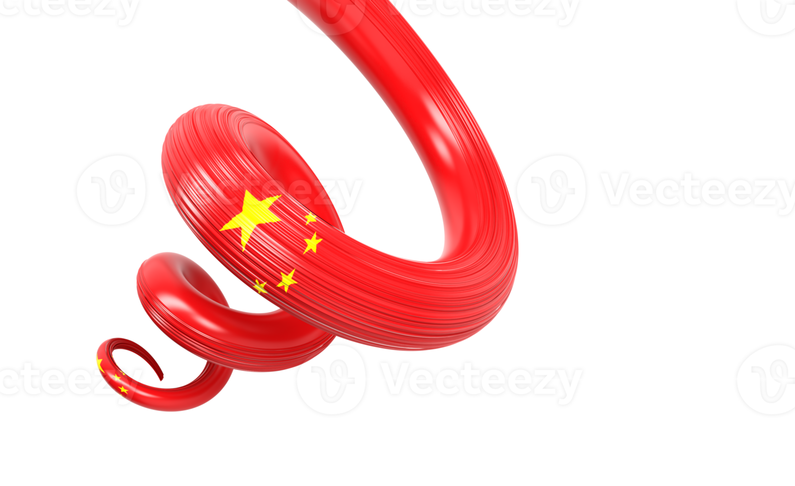 3d Flag of China 3d Spiral Glossy Ribbon Flag Of China. 3d Illustration png