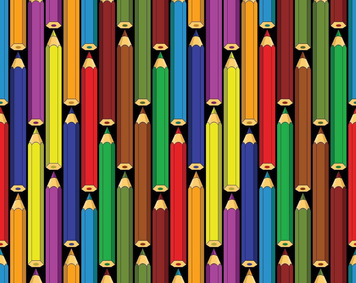 Background with colored pencils. vector