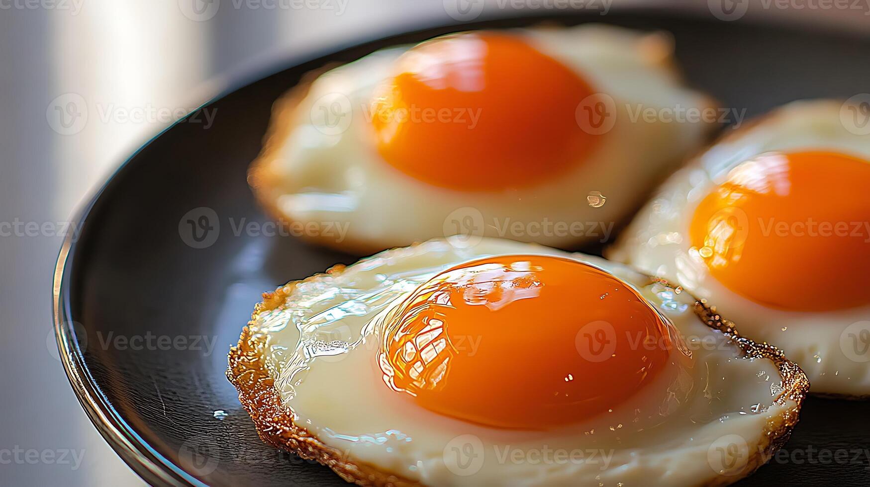 The eggs are on the plate photo