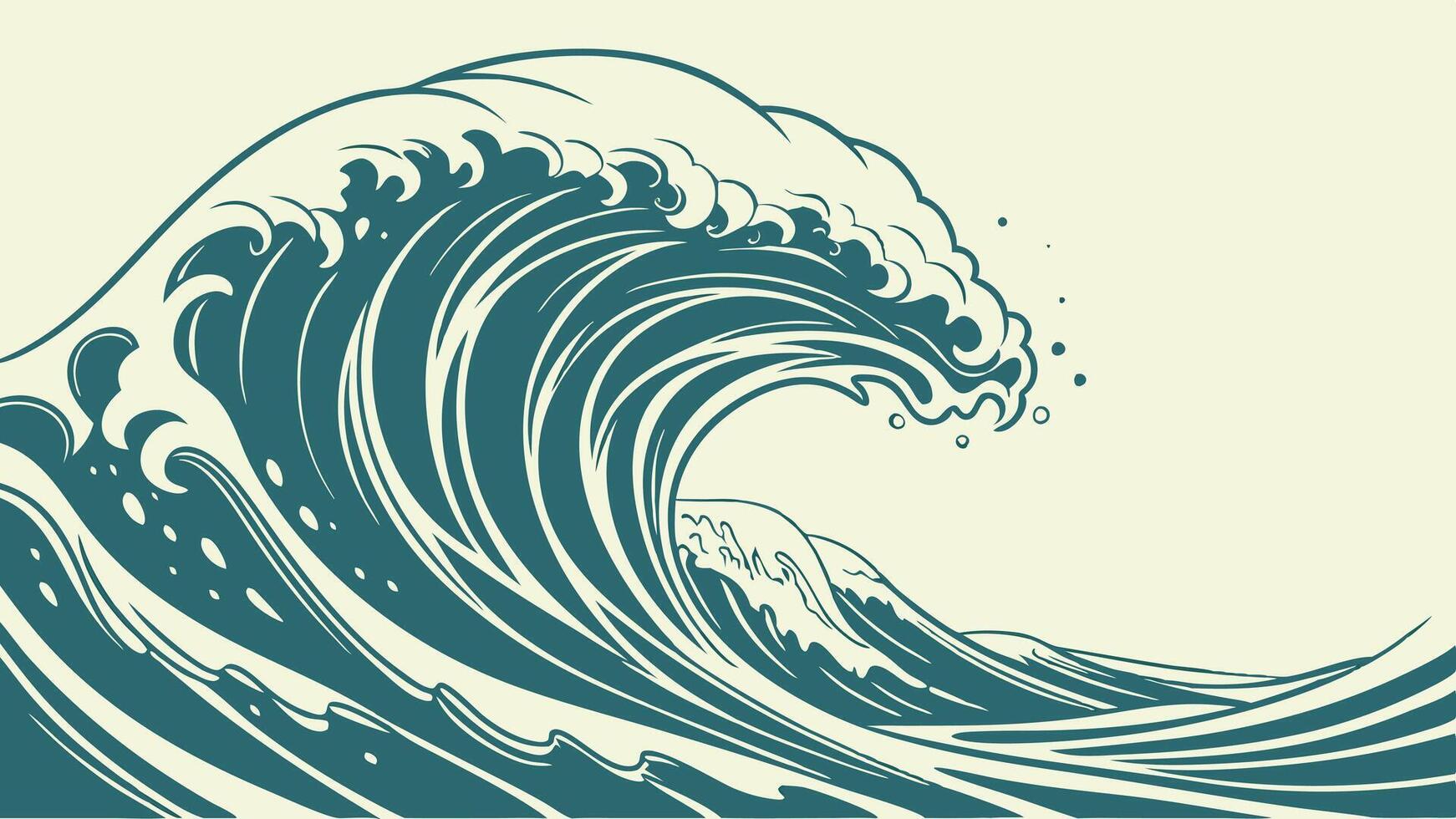 Water wavy background vector