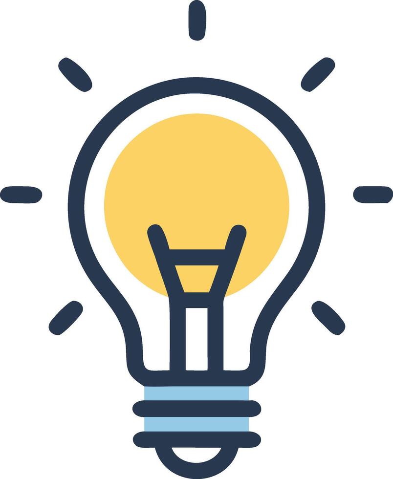 Lightbulb Idea. The light bulb is a symbol of knowledge vector