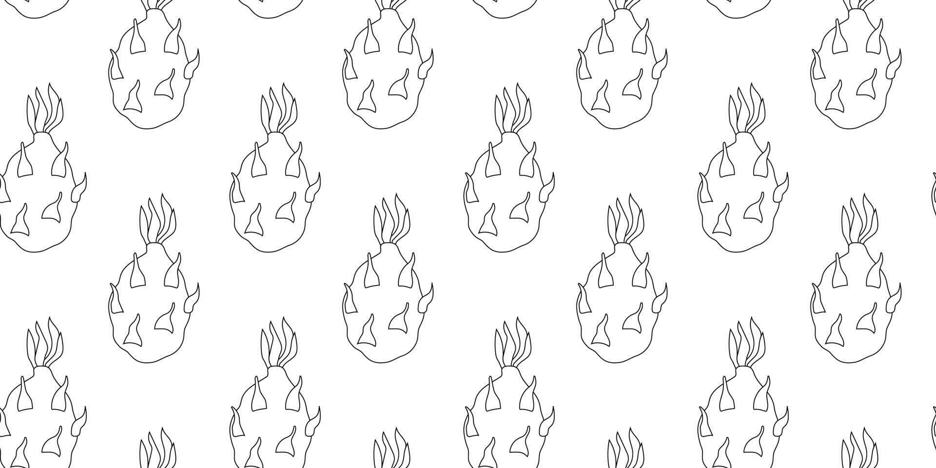 Repeated pineapple pattern in black and white for modern design projects vector