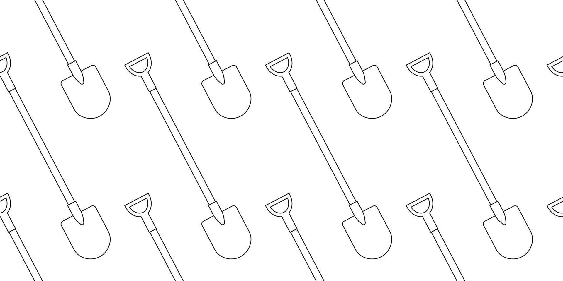 Tools for gardening displayed in a repeating pattern on a simple background vector