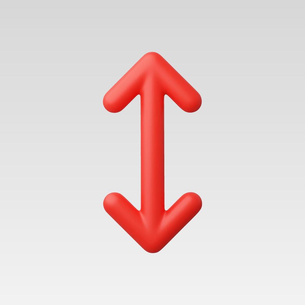 3d Realistic Exchange Up Down icon illustration vector