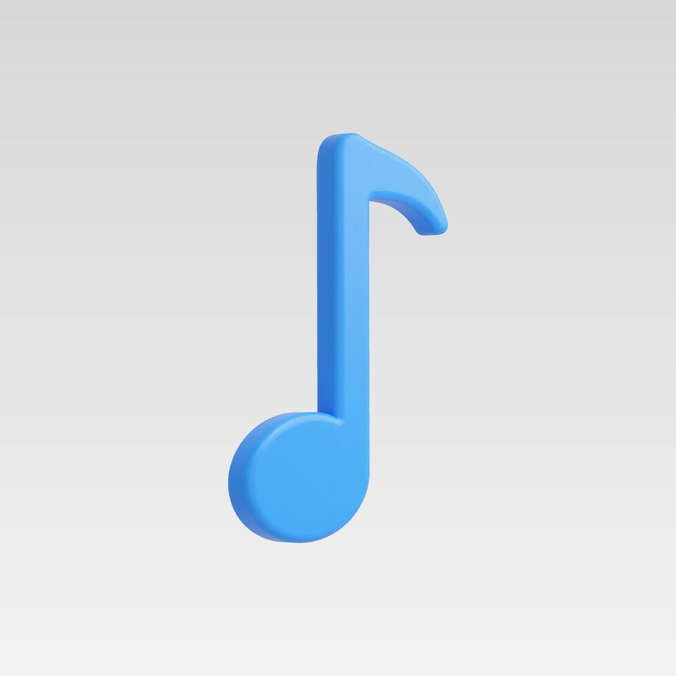 3d Realistic Music note Icon vector