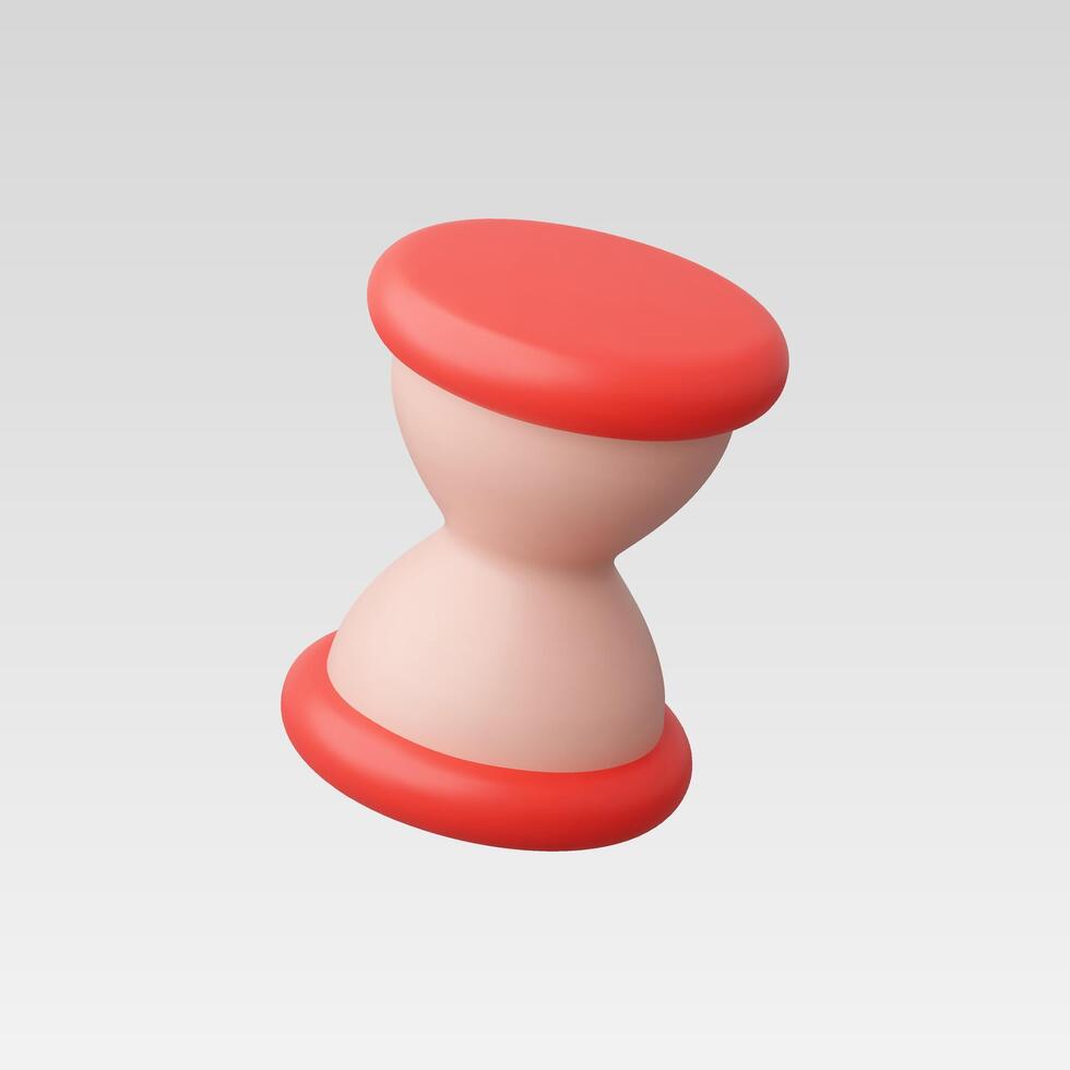 3d Realistic Hourglass icon vector