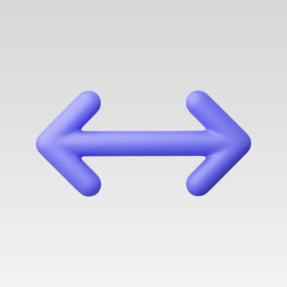 3d Realistic Exchange Left Right icon illustration vector