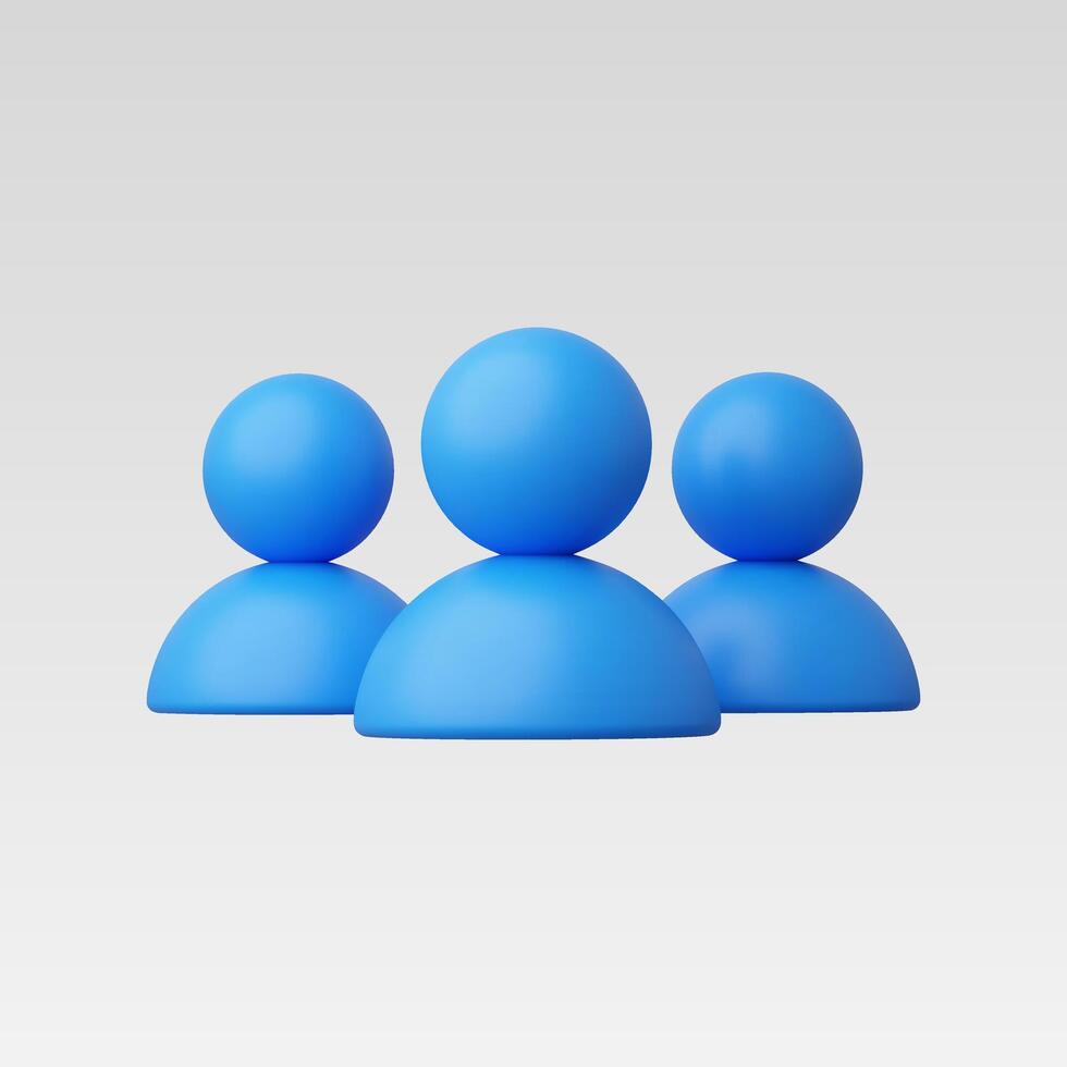 3d Realistic Group of people vector