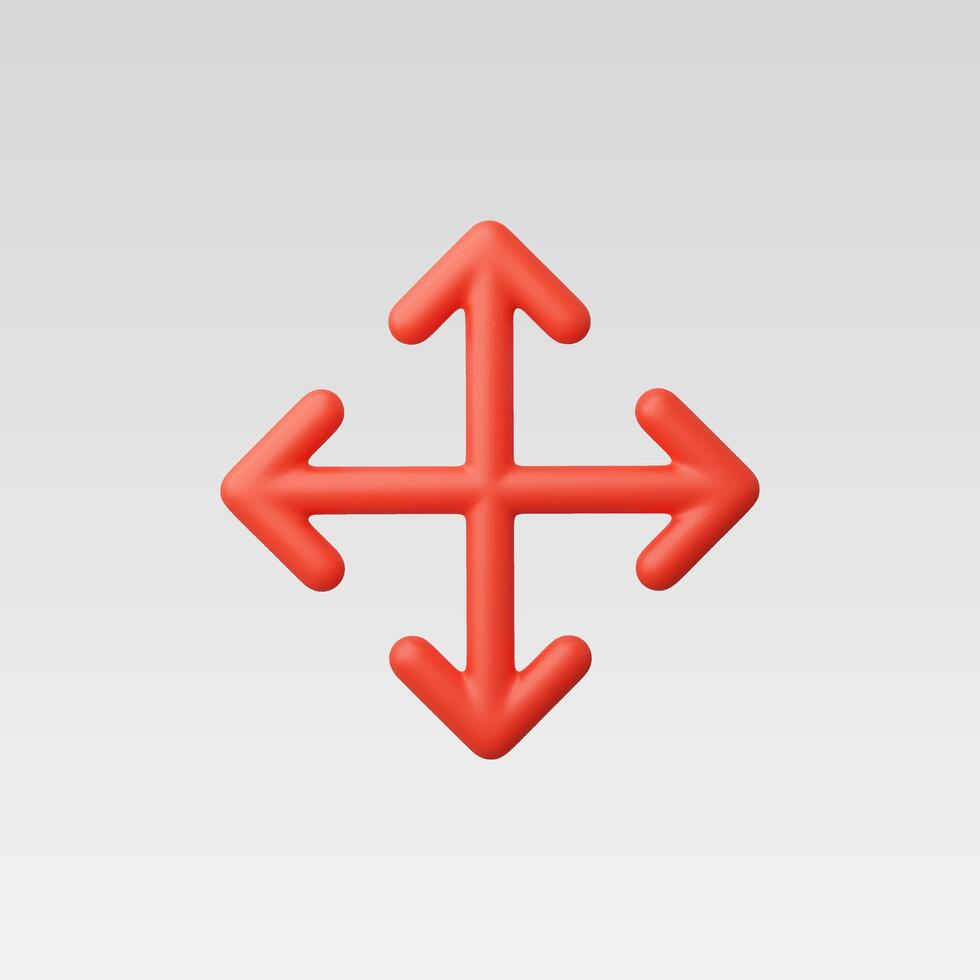 3d Realistic Extend, Resize, Enlarge icon illustration vector
