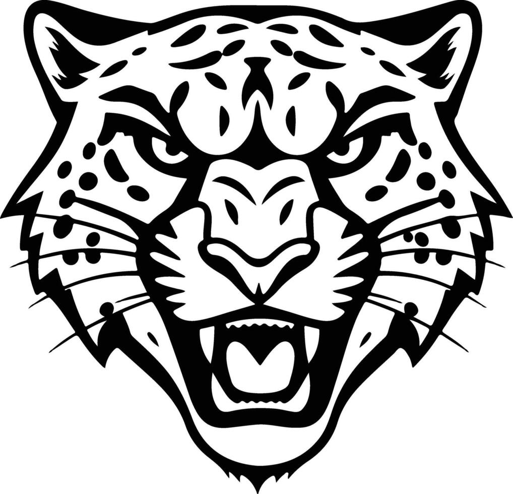Jaguar head on a white background vector