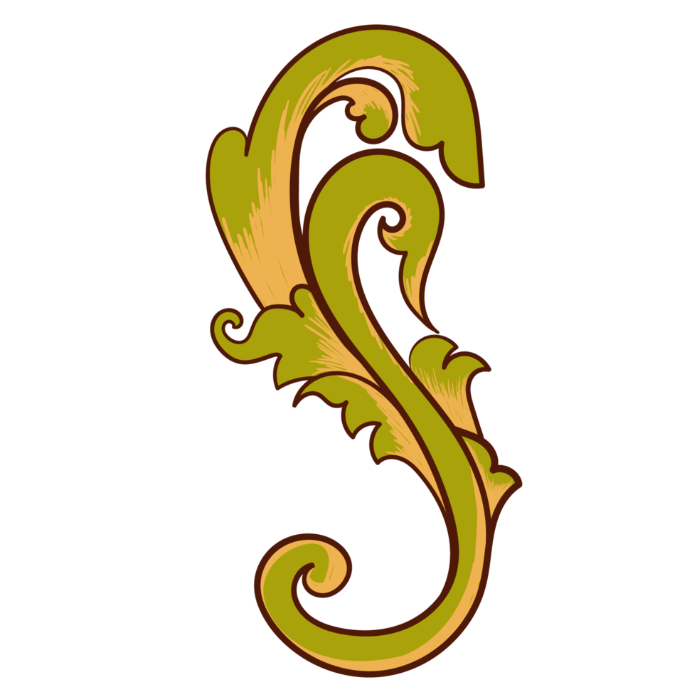 Timeless vintage lines with a classic gold and green design. png