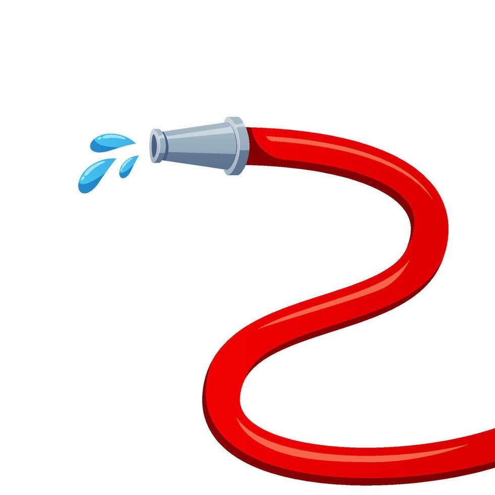 Fire hose isolated on white background. vector