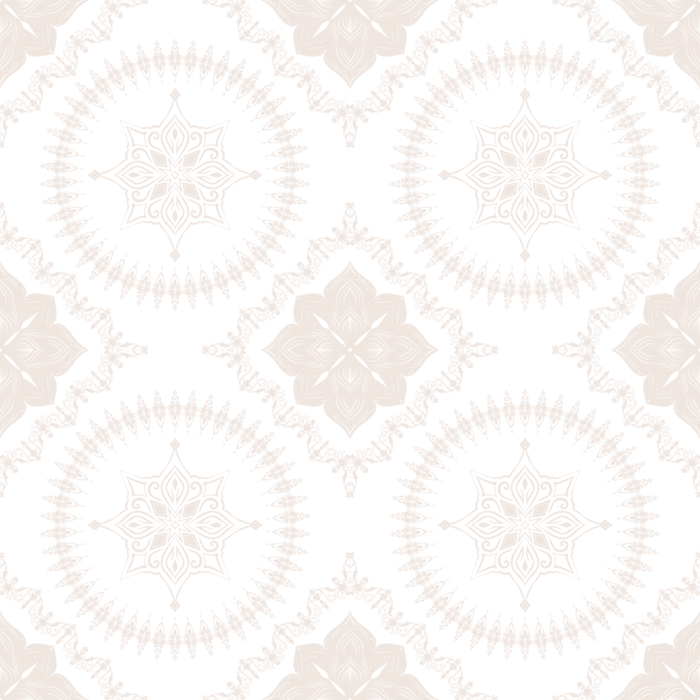 Sophisticated indigo and cream mandala texture, exquisite floral arabesque pattern, timeless decorative tile design. png