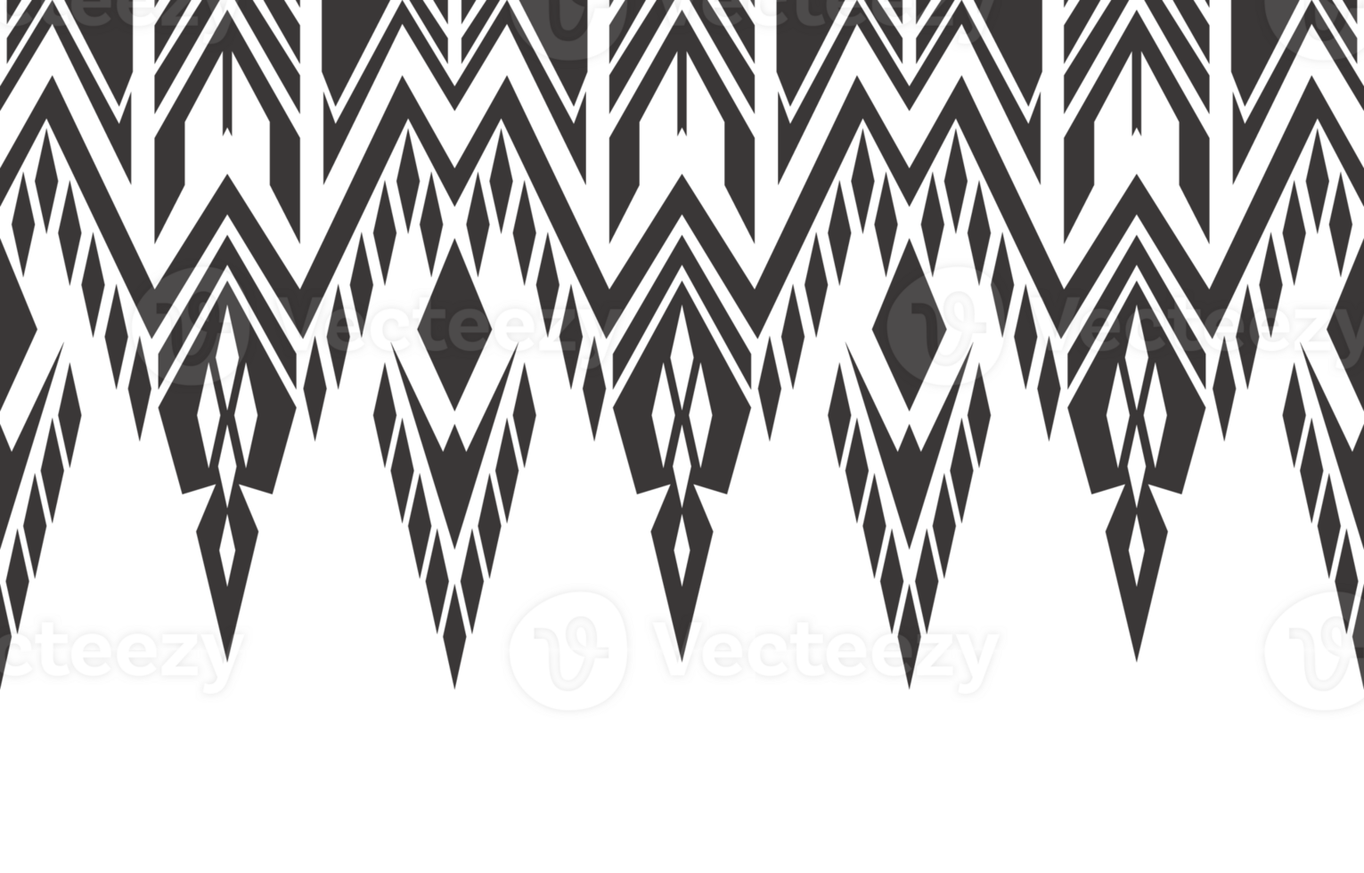 Geometric tribal border design, featuring bold Aztec-inspired motifs. png