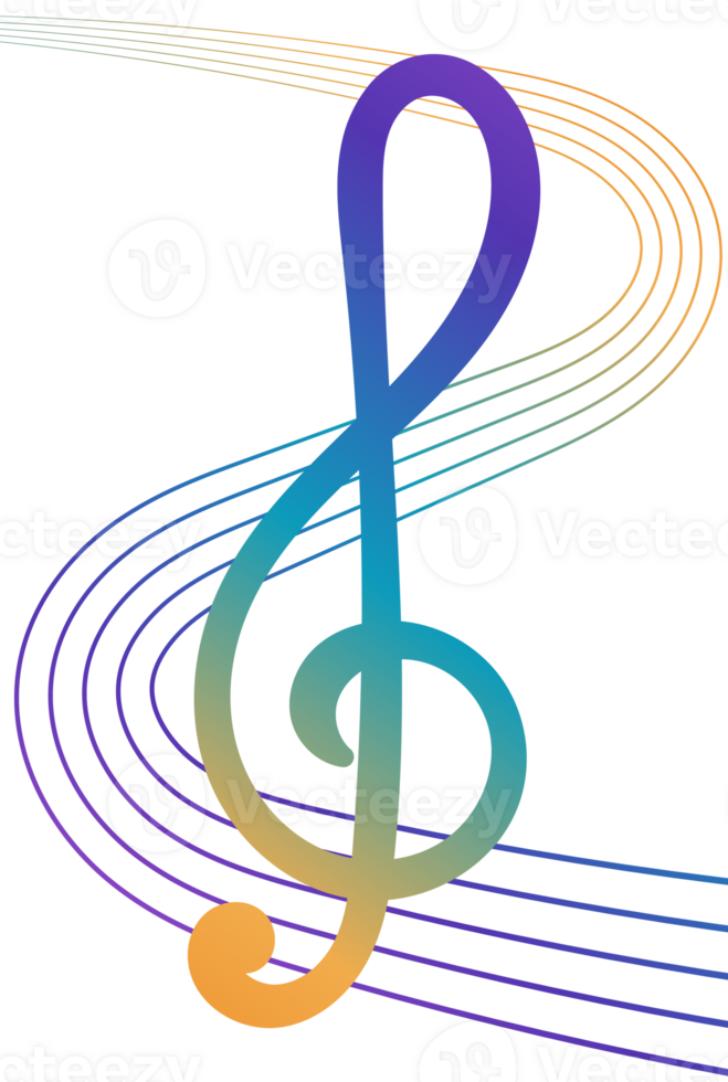 Digital Sound Wave Gradient for Poster, Musical Note Card Design. png
