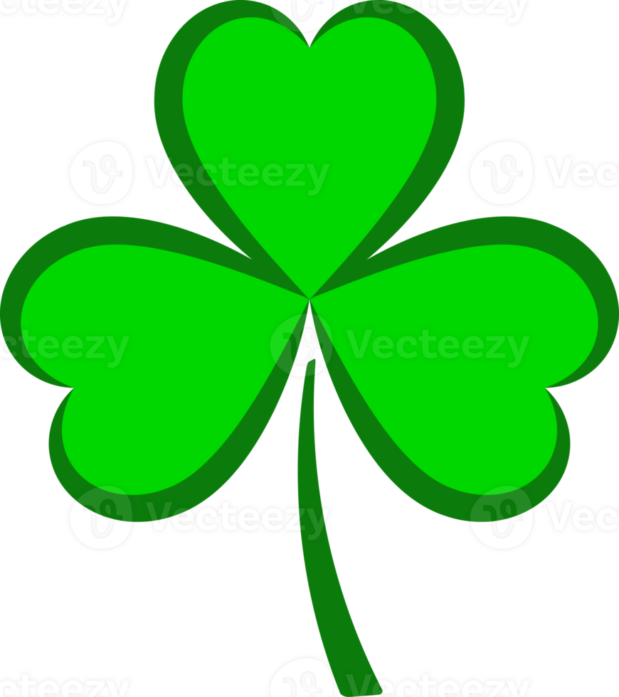 St. Patrick's Day clover shamrock leaf pattern. png