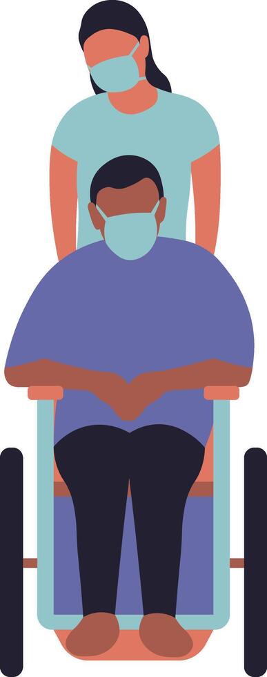 Volunteers Helping Elderly People Illustration Isolated on White Background vector