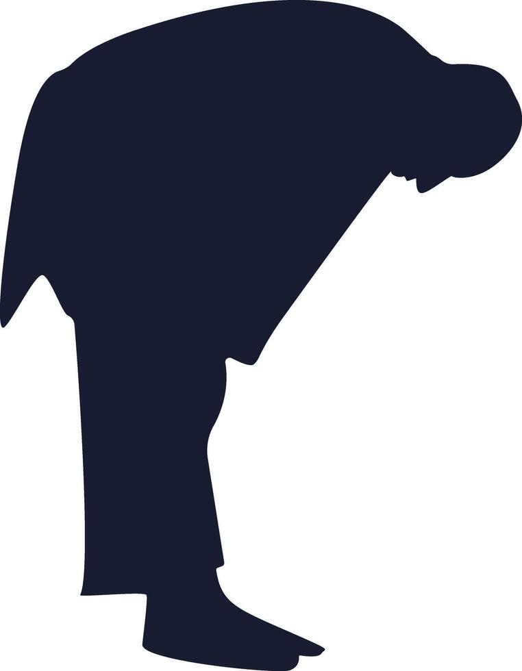 Silhouette of Muslim Praying Design vector