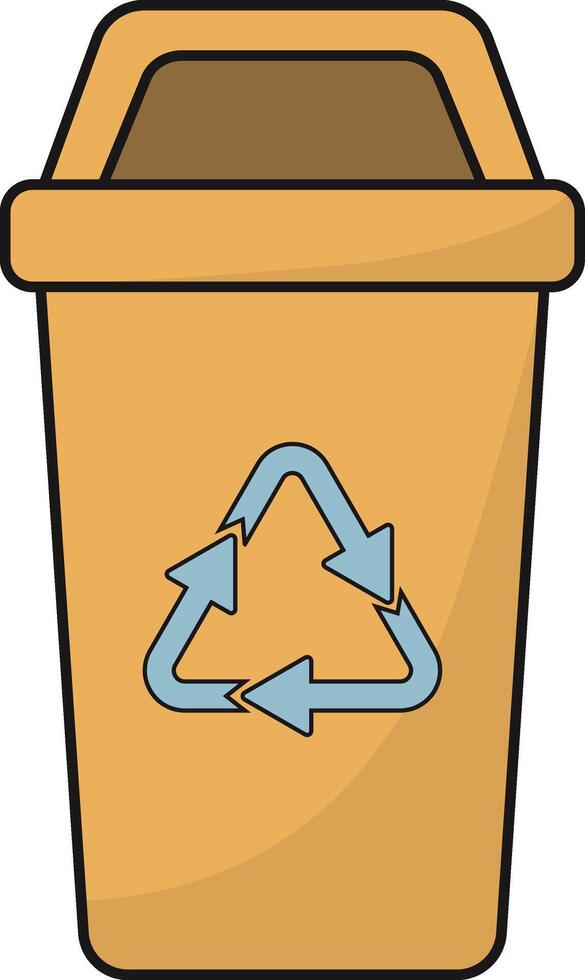 Rubbish Bin Illustration. Zero Waste Element vector