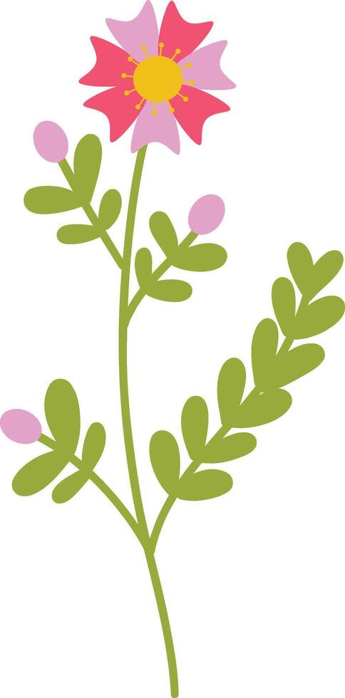 Spring Flower Clipart with Cartoon Design vector