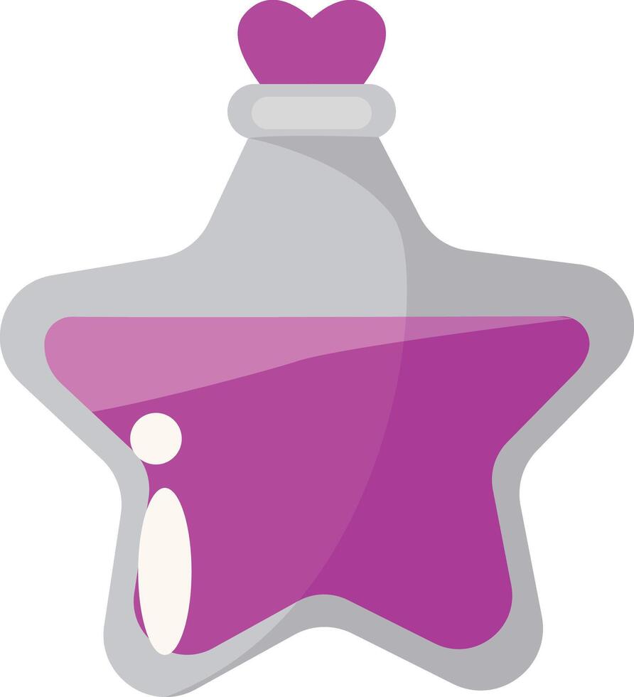 Magic Potion Bottle with Cartoon Design. vector