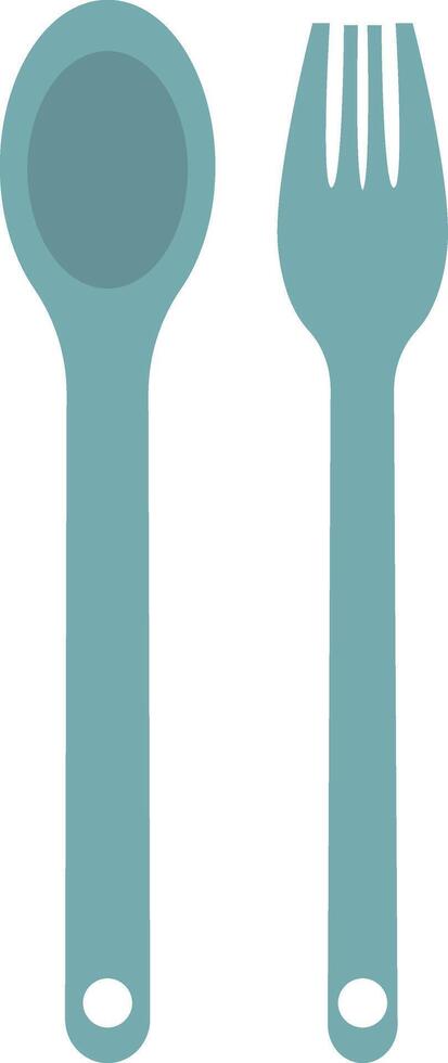 fork and spoon on a white background vector