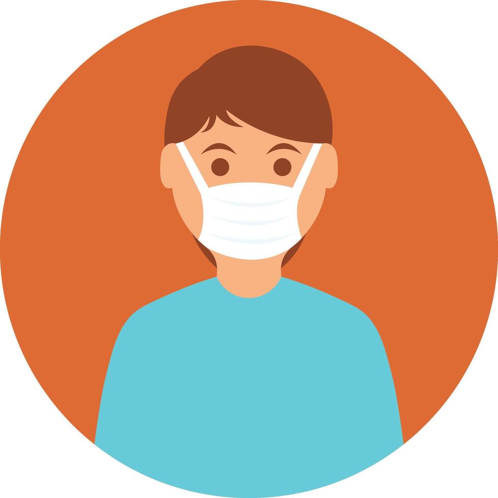 Man Nurse Illustration with Mask vector