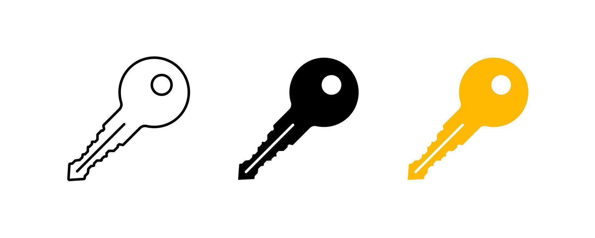 key icon set. Key symbol. vector