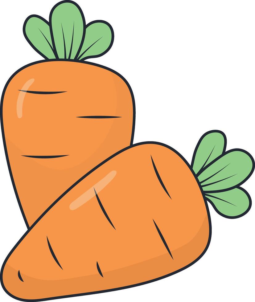 Cute Carrot Illustration for Nowruz Day vector