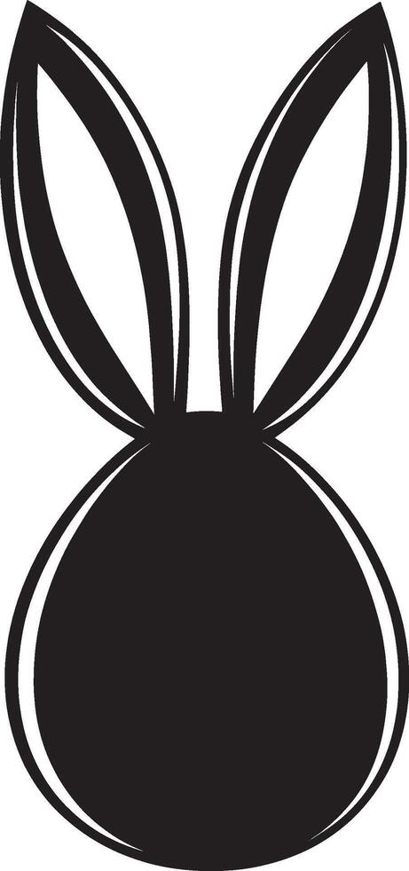 a black and white illustration of a rabbit's head vector