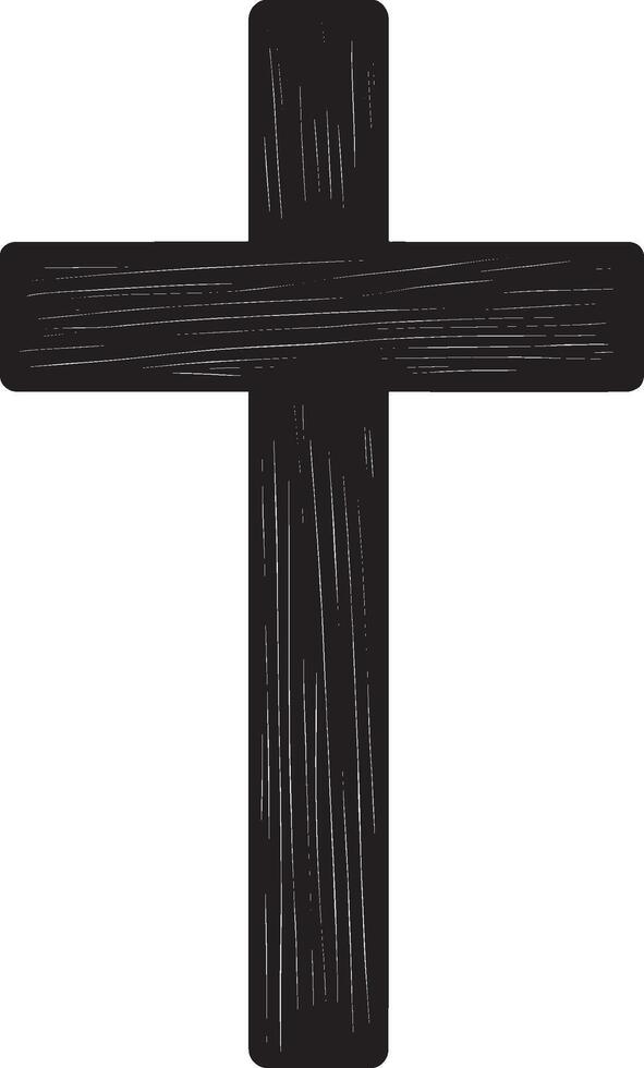 a black cross on a white background, vector