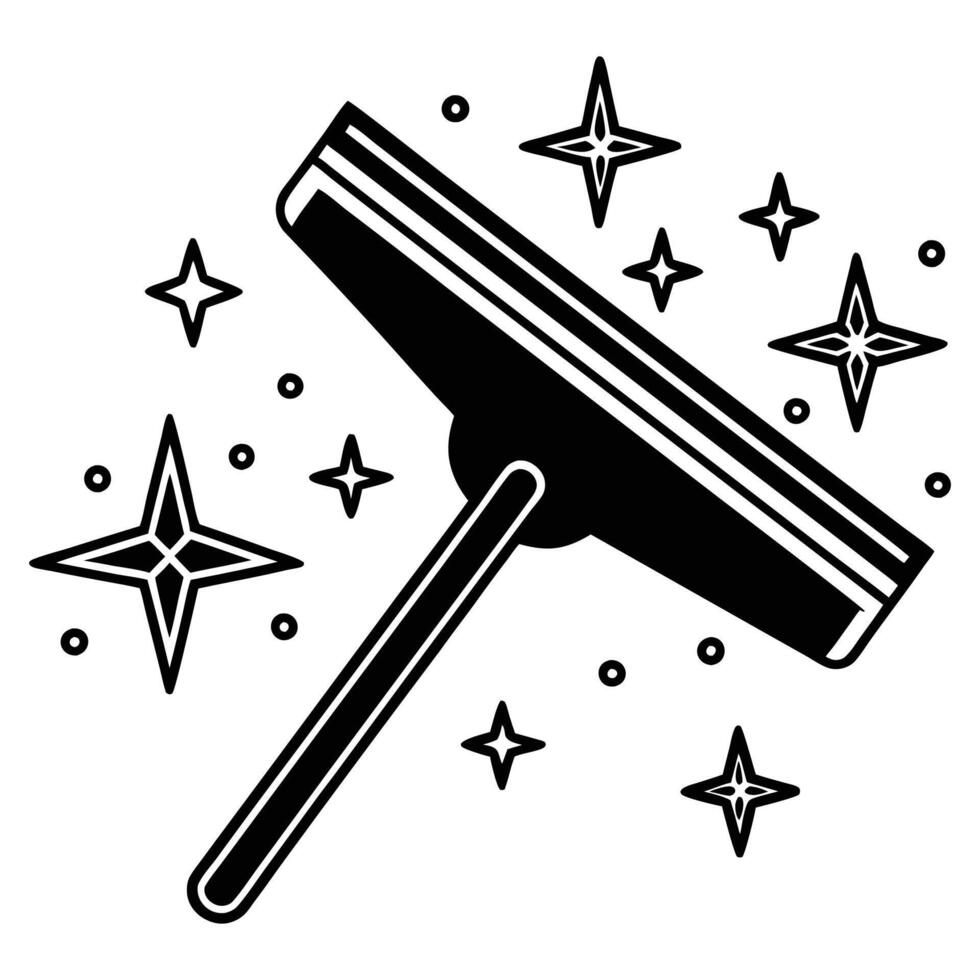 Window brush for cleaning glass vector