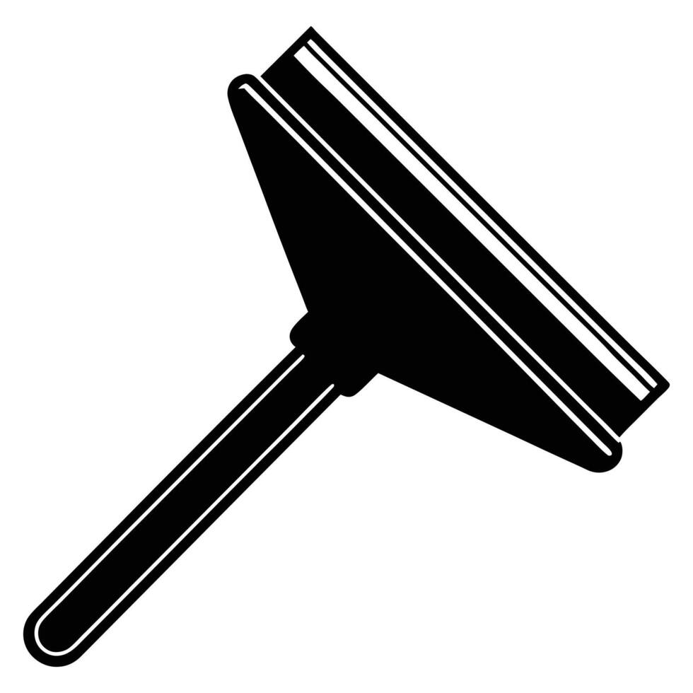 Window brush for cleaning glass without stains vector