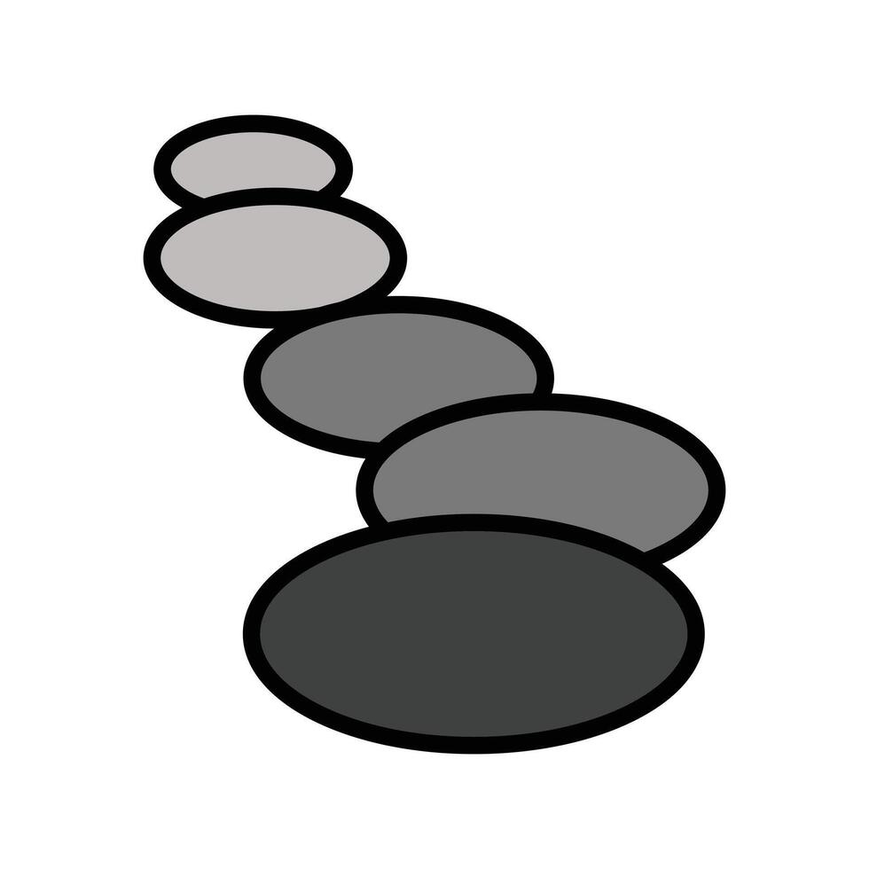 Stones lined up in a row Illustration vector