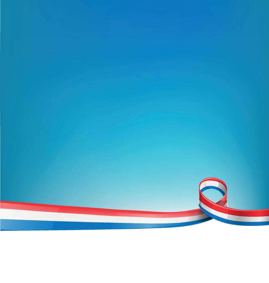 France ribbon flag on background vector