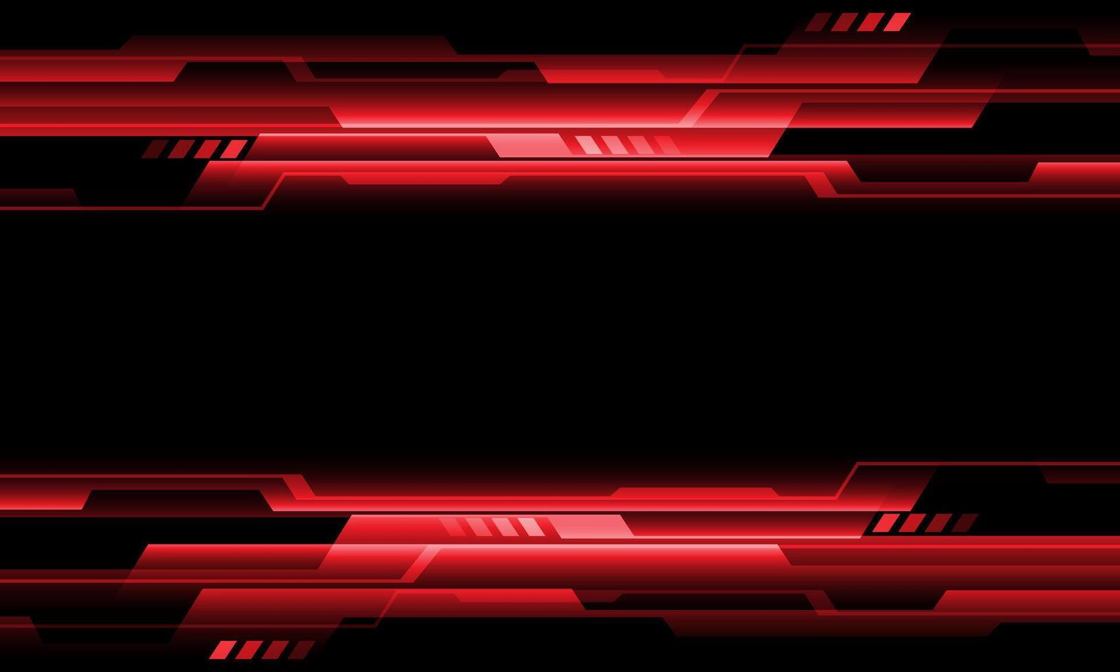 Abstract red cyber geometric technology futuristic on black blank space design modern background vector