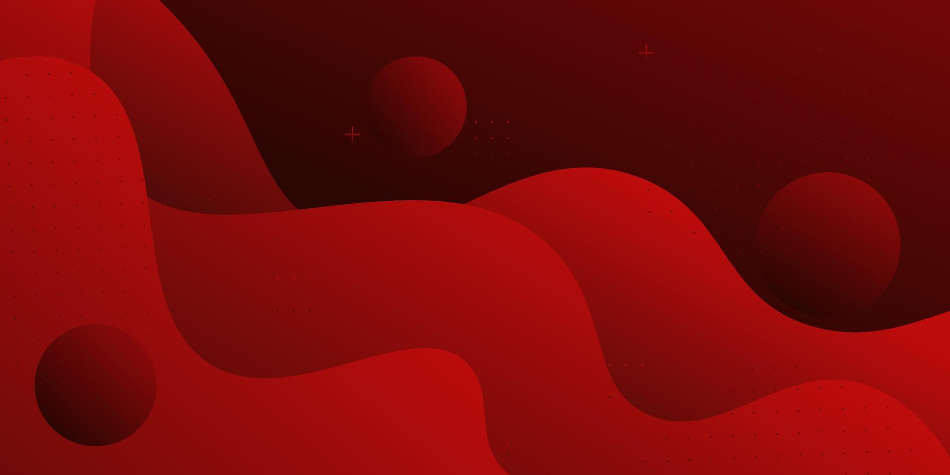 Modern colorful red geometric business banner design. Creative banner design with wave shape as template. Simple horizontal banner. Eps10 vector