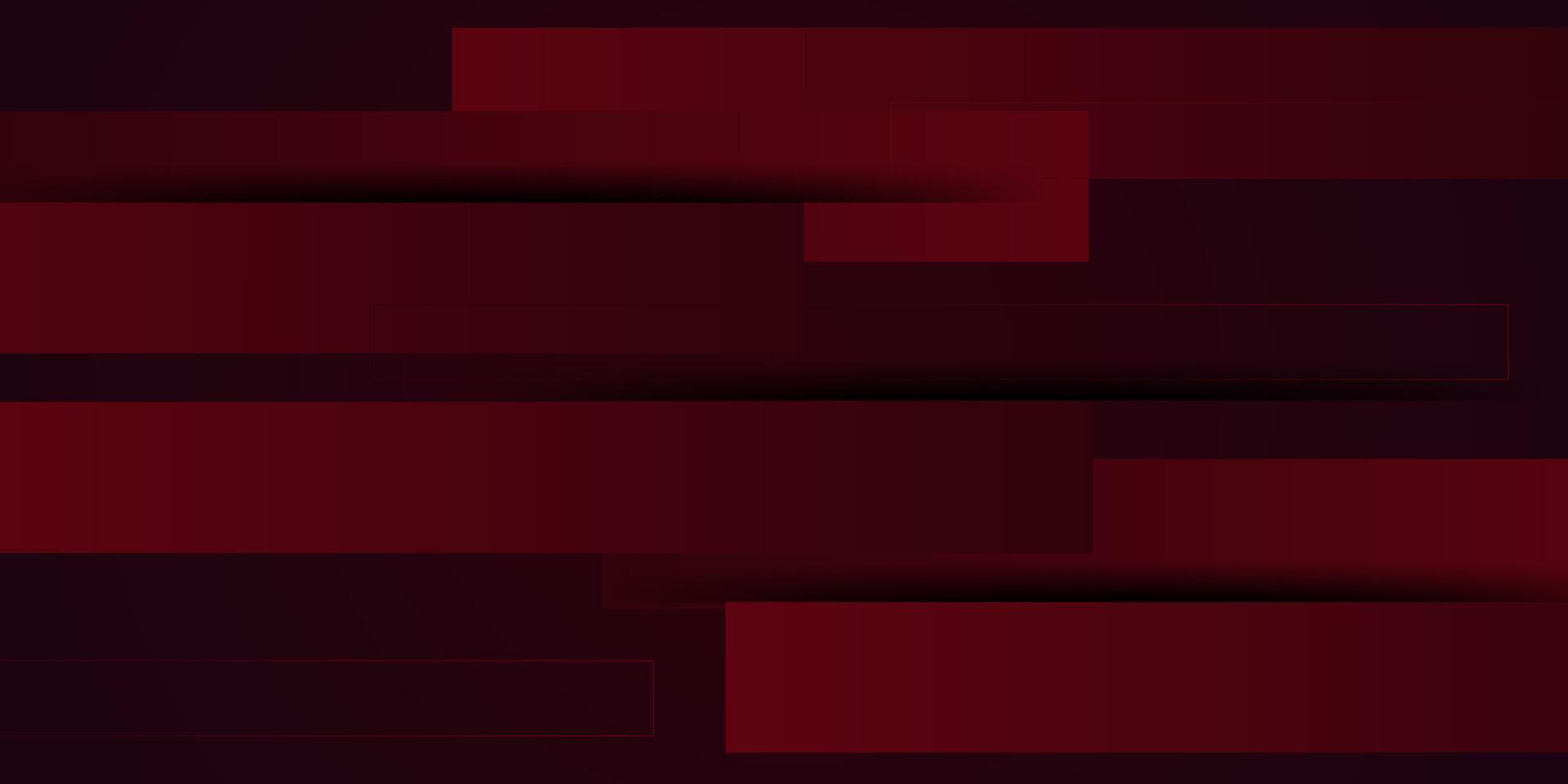 Abstract 3D background. Dark red overlapping shapes and lines pattern. Trendy concept on dark background. Eps10 vector