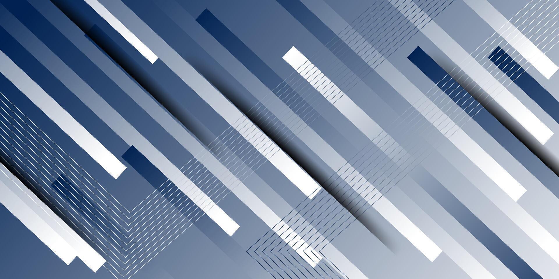 Abstract premium diagonal lines blue and white background with dynamic shadow. Eps10 vector